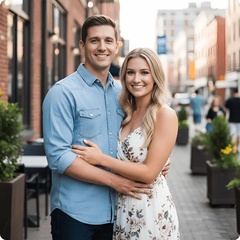 Original couple photo before AI sticker generation